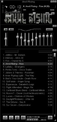 Anvil Rising Winamp skin 1